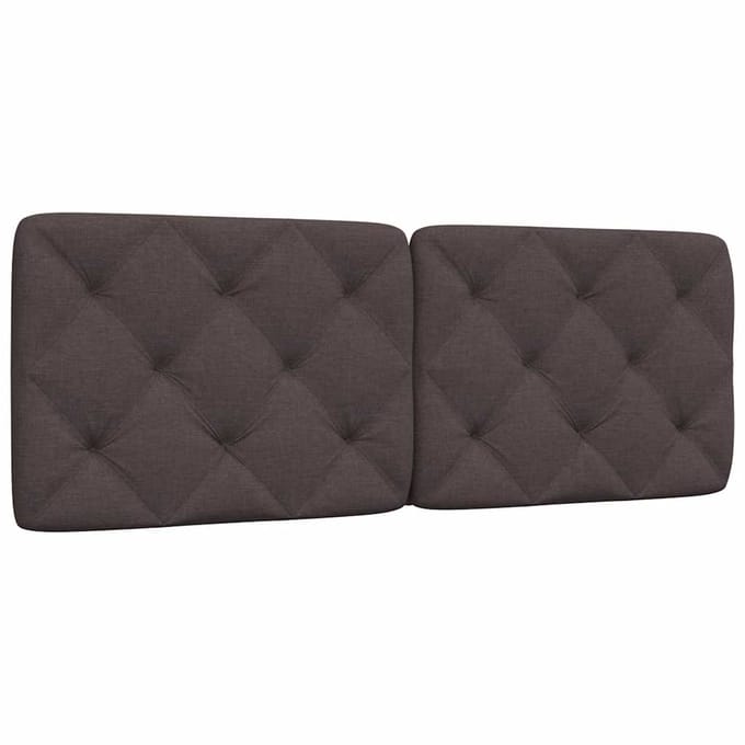 vidaXL - Hoofdbordkussen - 120 - cm - stof - donkerbruin
