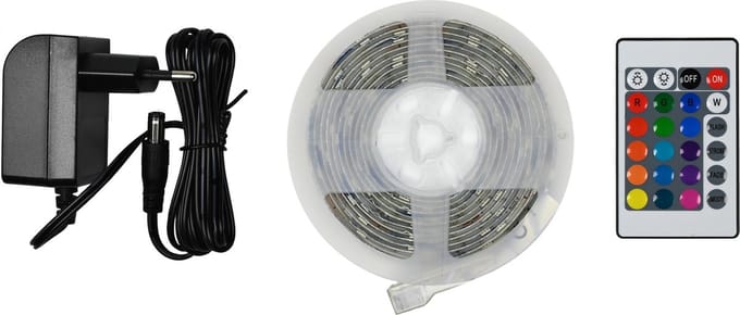 Benson Flexibele LED strip - RGB - 9 watt - 3 meter - Inclusief afstandsbediening