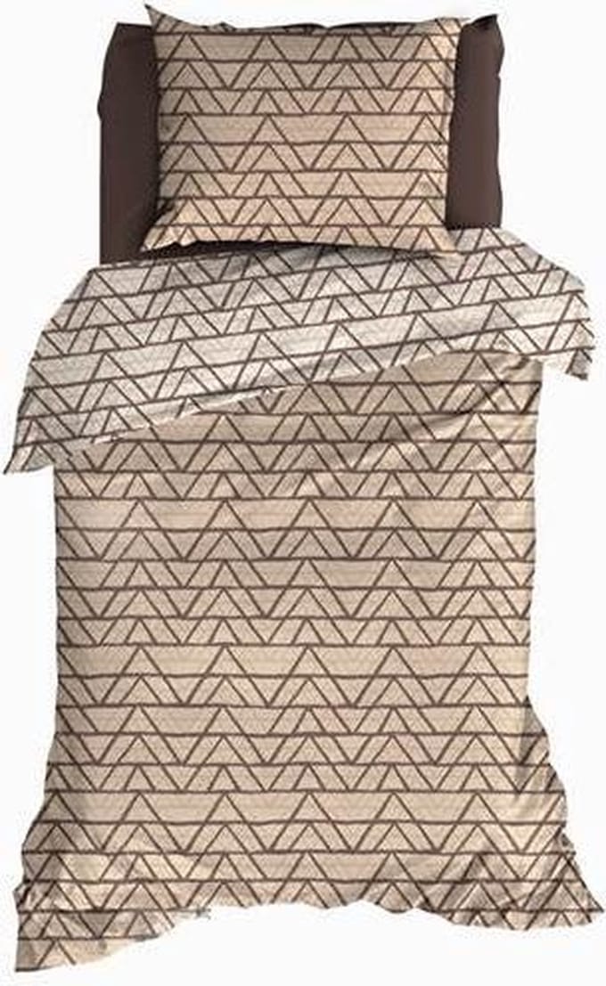 Satin d'Or Cervo - Dekbedovertrek - Eenpersoons - 140x200/220 cm + 1 kussensloop 60x70 cm - Sand