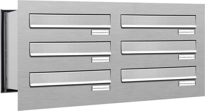 Inbouw brievenbus 6 adressen (inbouw) (2x3)