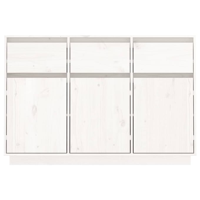 vidaXL Dressoir 111x36x75 cm massief grenenhout wit