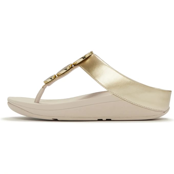 Fitflop - Halo Bead Circle Metallic Toe-post Goudkleur 43
