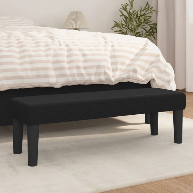 Vidaxl Bank, Zwart, 100X30X30 Cm, Bekleed met Stof