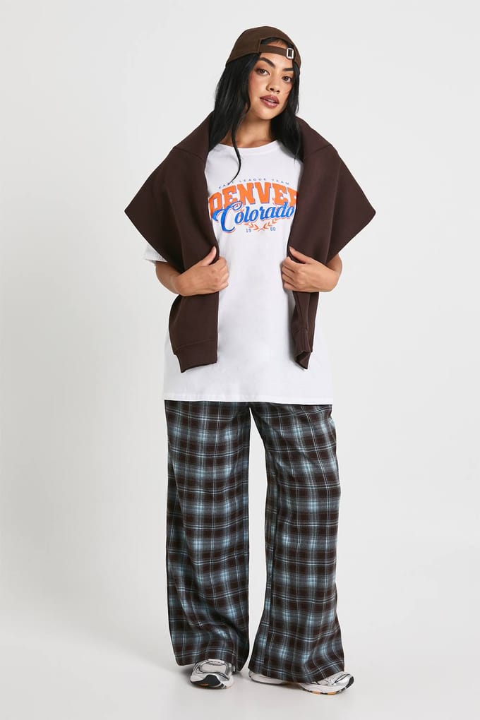 boohoo Dames Denver Colorado Bedrukte T-Shirt | Wit | Maat: Medium