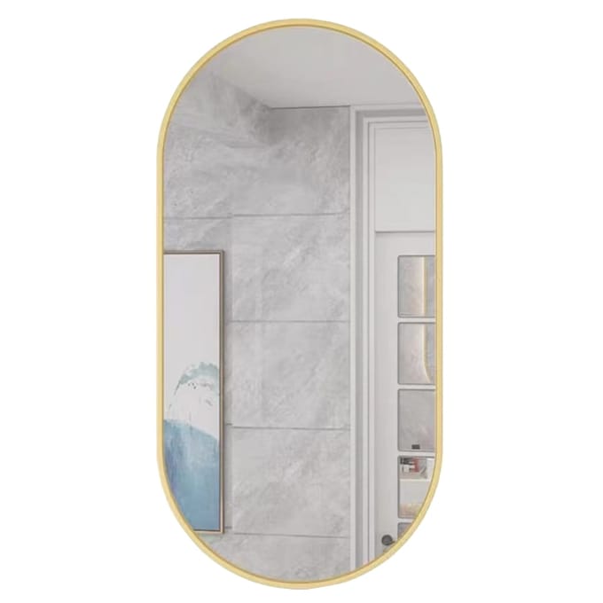 Ovaal Spiegel 80X40Cm Gouden Frame