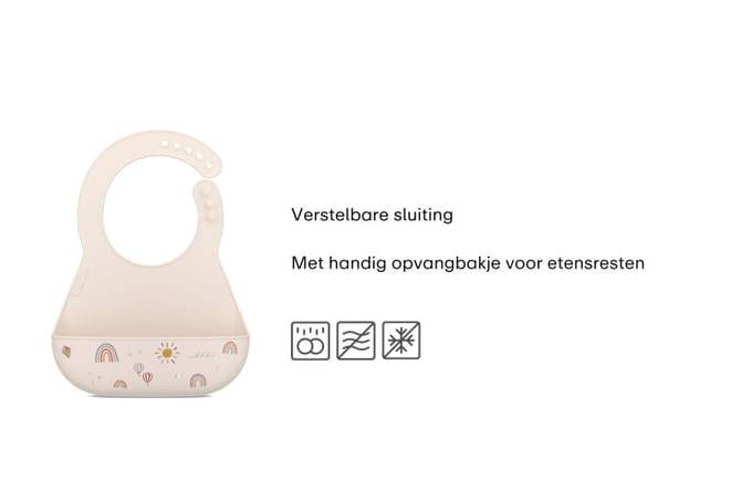 Mepal Mio Slab - Verstelbare sluiting - Opvangbakje voor etensresten - Vaatwasmachinebestendig - Sunshine & Rainbow
