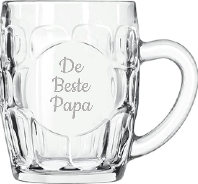 Gegraveerde Bierpul 55cl De Beste Papa