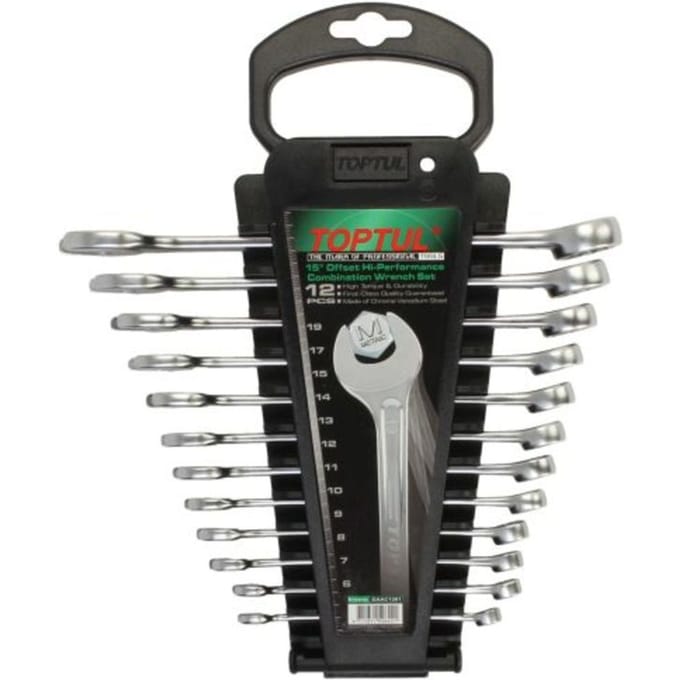 Schroeven en steeksleutelset TOPTUL 12st 6-14 15 17 19mm HiPerformance
