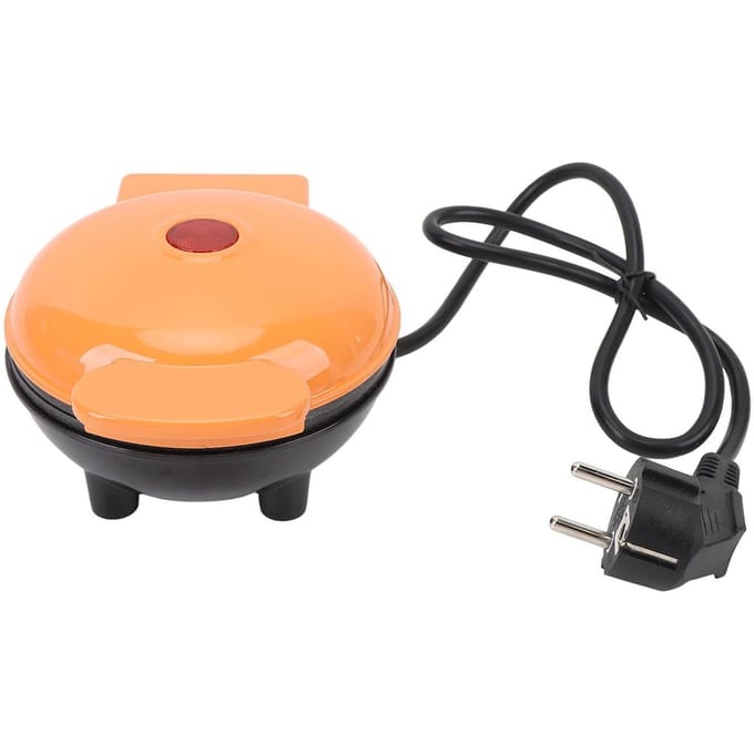 Mini Cake Maker 350W Anti-aanbak Dubbelzijdige Verhitting Elektrische Lava Cake Maker Machine voor Thuis L(for 6.5-9kg) orange