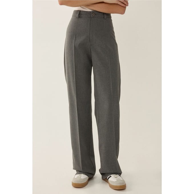 Hoge Taille Rechte Pijpen Broek