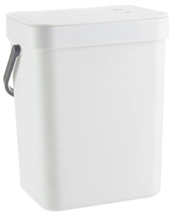 Kleine Compostemmer - Keuken Afvalbak - Bioafval Scheiden - Geurdicht Deksel - 3 Liter - Grijs