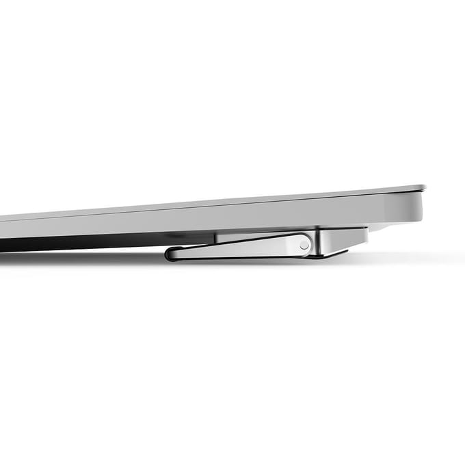 Schild-laptopstandaards Onzichtbare draagbare lichtgewicht standaards Zelfklevende opvouwbare notebookstandaards Stabiel zilver