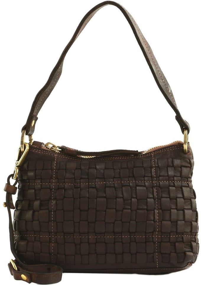 CATERINA LUCCHI Leren schoudertas Asia Shoulder Bag Moro donkerbruin