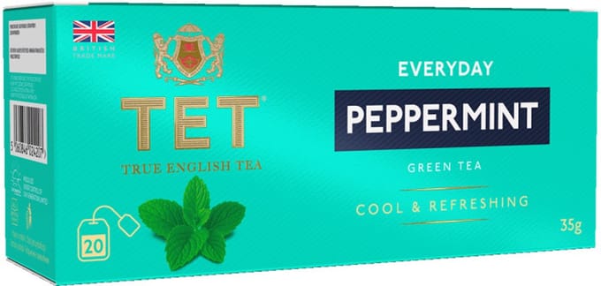Groene thee True English Tea Everyday Peppermint, 20 st.