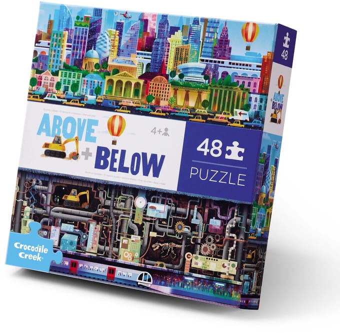 Crocodile Creek Puzzel Above & Below City - 48 stukjes