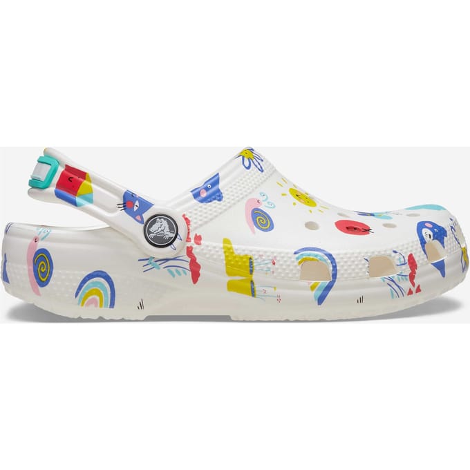 Crocs Classic Graphic Thermoplastische Witte/Multi Mocassins