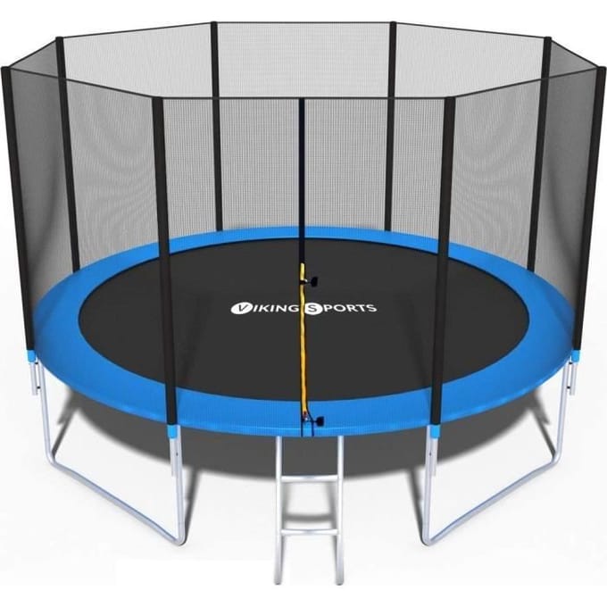 Trampoline - blauw - 435 cm - met net en ladder - tot 150 KG