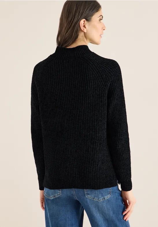 Trui van chenille met col