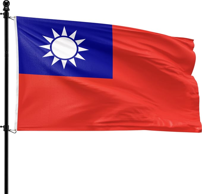 VlagDirect - Taiwanese vlag - Taiwan vlag - 90 x 150 cm.