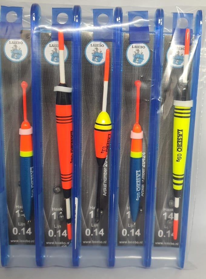 Dobberset 5 complete tuigjes - vis dobbers - dobbers - karper - hengelsport- witvis -Sinterklaas cadeau - Kerst cadeau