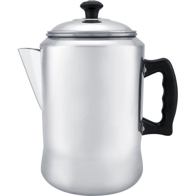 Cafetière Percolateur en Alliage d'Aluminium Bouilloire à Thé Dessus de Cuisinière avec Couvercle white