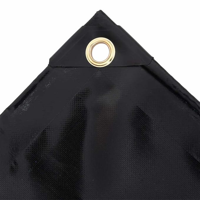 vidaXL - Zeilen - Zwart - 4 - x - 8 - m - Canvas - met - PVC-coating