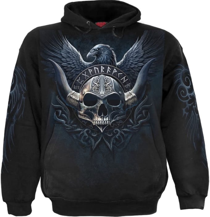 Spiral Odin's Warrior Heren Trui met capuchon - zwart - XL