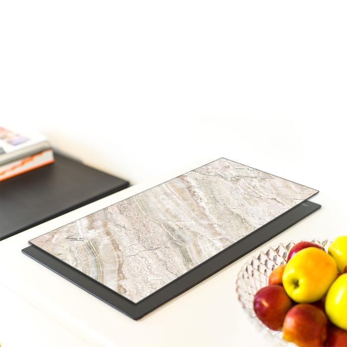 TMK ArtDeko - Snijplank - 30x52 cm - Glas - Marmereffect
