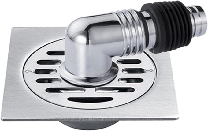 RVS Vloerafvoer Doucheput met Pijpconnector voor Wasmachine