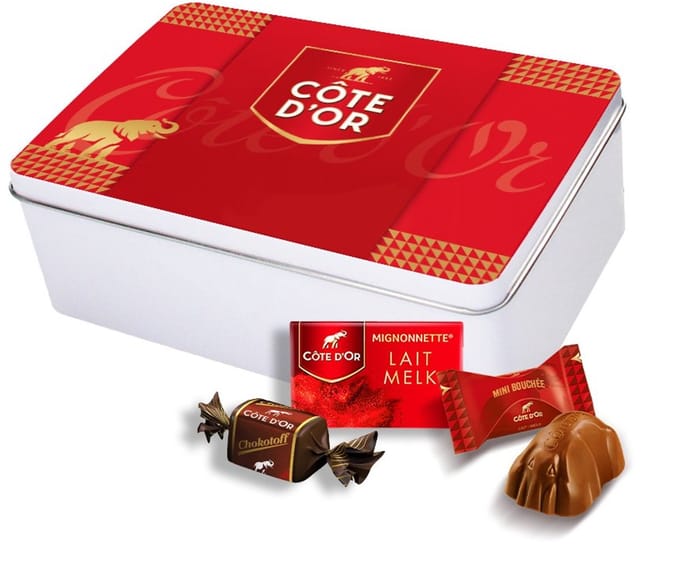 The Best of Côte d'Or Collection Box 600g - Mini Bouchée, Mignonnette Melk & Chokotoff - chocoladecadeau