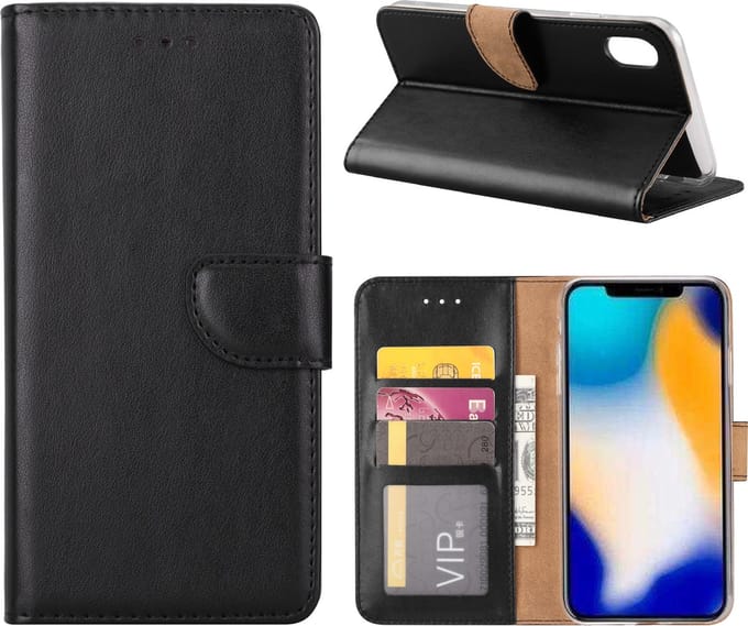 Cityhoesje - iPhone XS Max - Bookcase incl. Pasjeshouder - Zwart