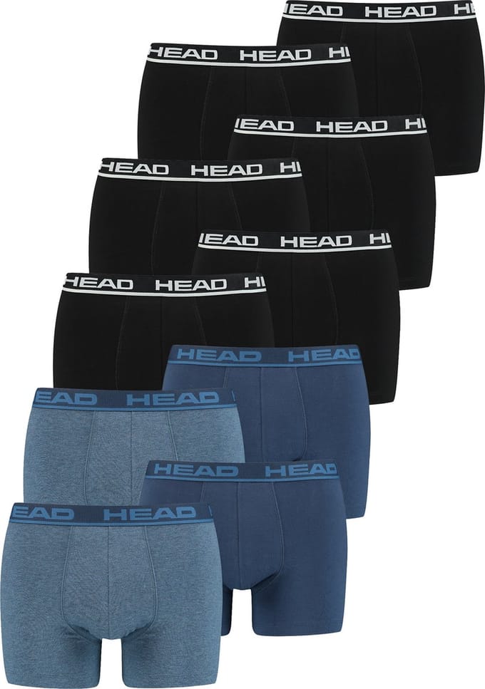 BOXERS Pack van 10 Head Heren Basic Boxer Broek Shorts Ondergoed Ondergoed Pack van 10