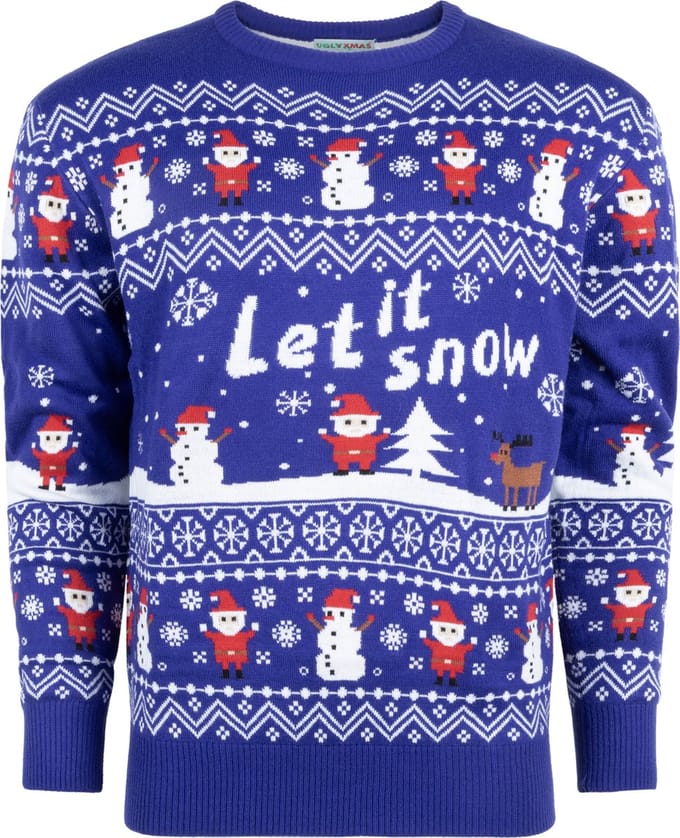 Foute Kersttrui Dames & Heren - Christmas Sweater "Let it Snow" - Mannen & Vrouwen Maat M