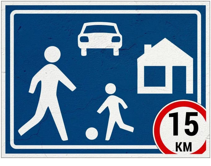 Woonerf bord - G5 | Sign Again materiaal | 40 x 30 cm