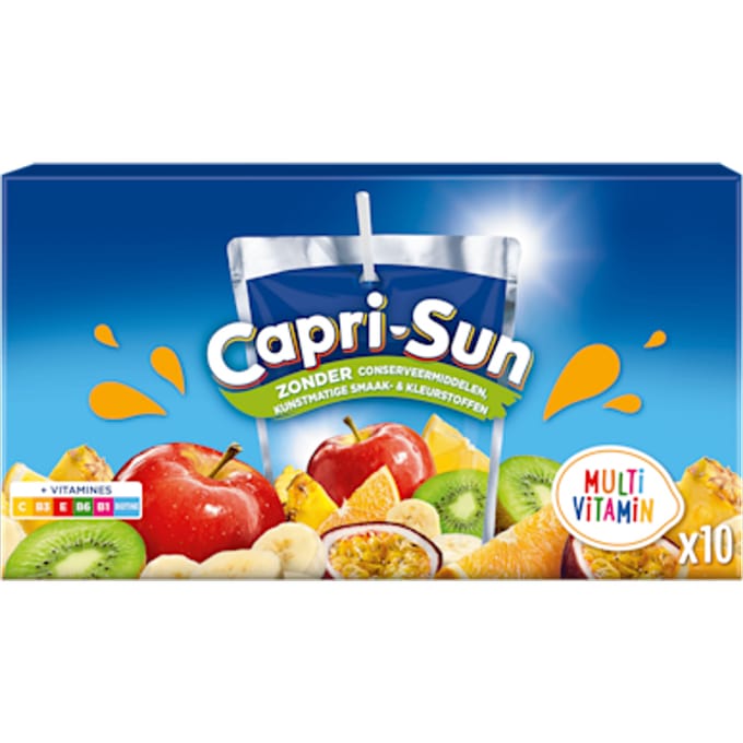 Capri-Sun vruchtenlimonade Multivitamin, zakje van 200 ml, pak van 10 stuks