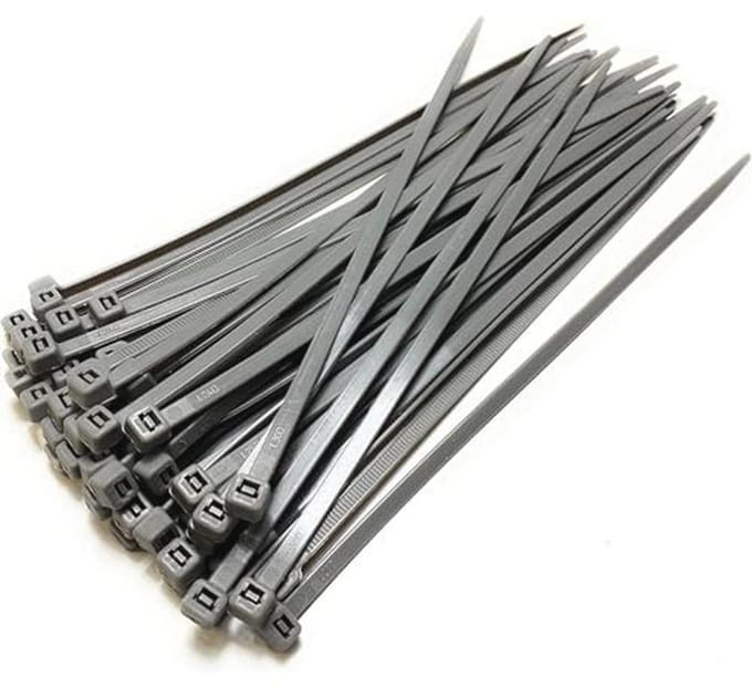 Extra grote nylon kabelbinders 4.8mm x 300mm - Zwart en Wit - Duurzaam en weerbestendig