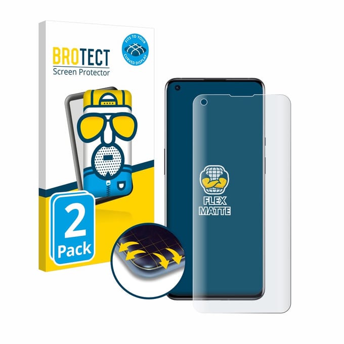 BROTECT - Screenprotector voor OnePlus 9 Pro - Folie Beschermfolie matte volledig dekking 2 Stuks