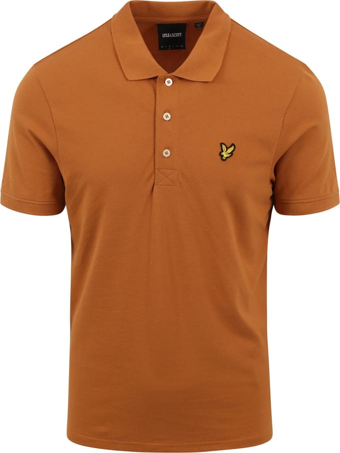 Lyle and Scott Polo Plain Oranje - Maat M - Heren