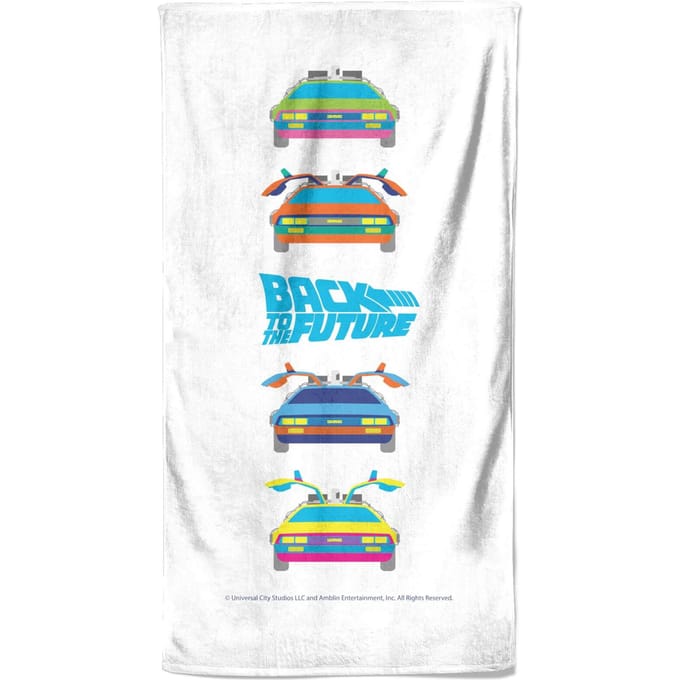 Back To The Future Car Print Beach Towel