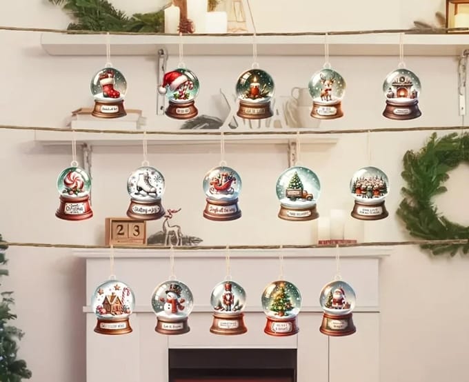 Without Lemon - Set van 15 - Kerstbol Ornament - Kerst Hangers - Kerst Versieringen - Kerstboom Versiering - 2D/Plat - Hout