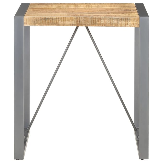 vidaXL - Eettafel - 70x70x75 - cm - massief - ruw - mangohout