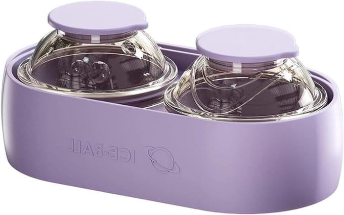 IJsbal Maker - Siliconen Mal - Dranken Koelen - Handig Ontvormen - 14 x 6 x 7.5 cm - Paars