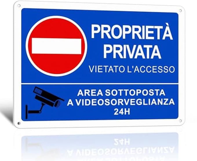 Toegang tot privé-eigendom Verboden - Schild 25 x 18 cm, UV-bestendig en Waterdicht