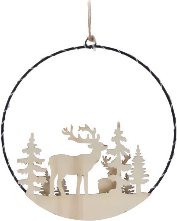 Decoratieve kerstverlichting met LED om op te hangen, Ø 20 cm