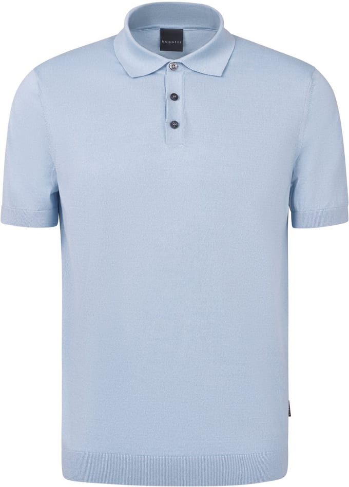 Bugatti poloshirt korte mouw lichtblauw
