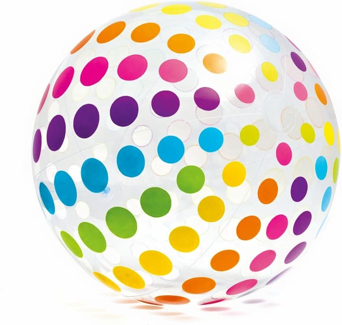 Intex - Opblaasbal - Opblaas Bal - Strandbal 107 Cm - Strand Speelgoed - Strandbal Opblaasbaar - Zwembad Bal