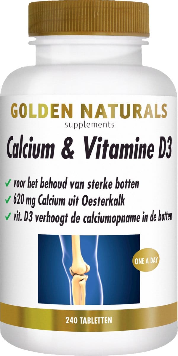 Golden Naturals Calcium & Vitamine D3 (240 tabletten)
