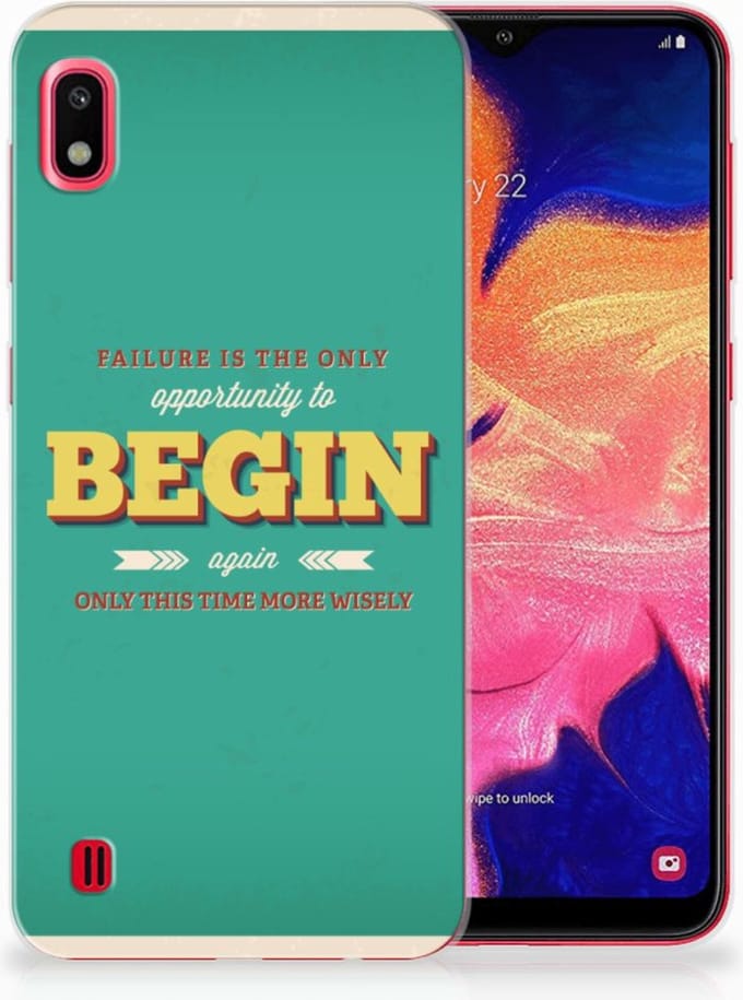 Samsung Galaxy A10 Siliconen hoesje met naam Quote Begin