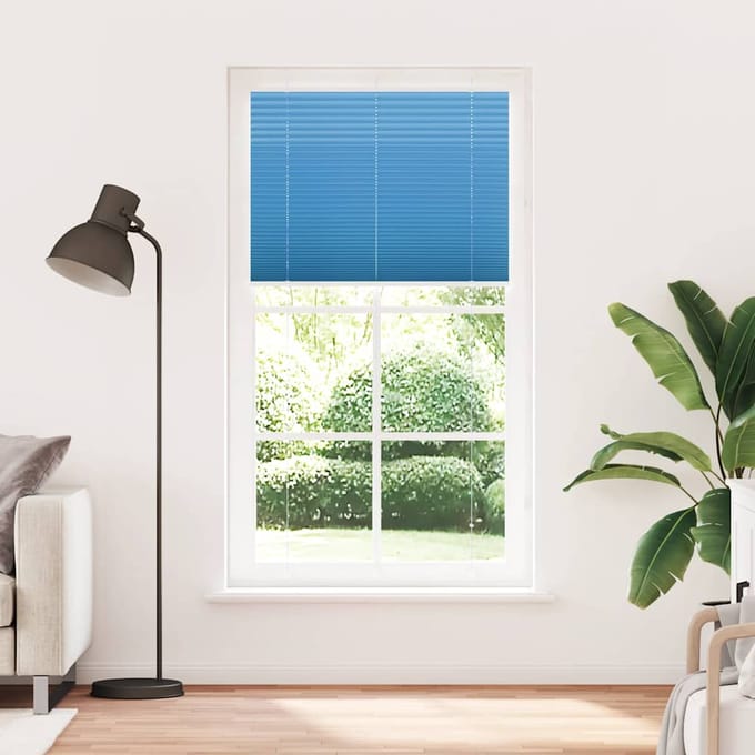 vidaXL - Plissé - rolgordijn - 110x200cm - stofbreedte - 109,4cm - polyester - blauw
