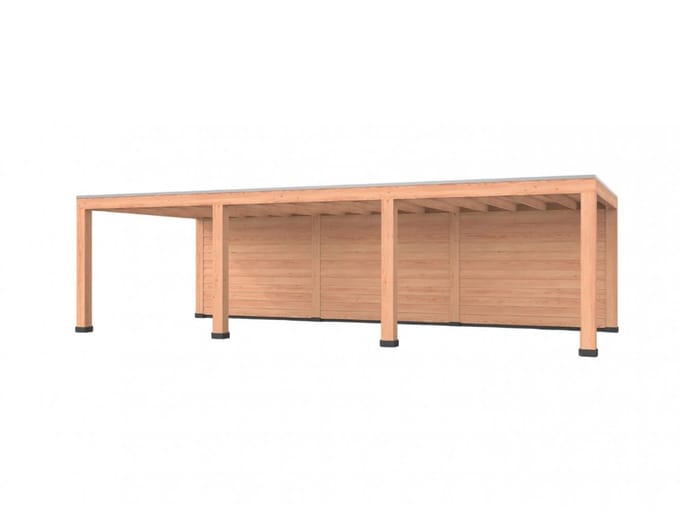 Douglas overkapping, 900 x 400, met achterwand, Westwood Modern Basic